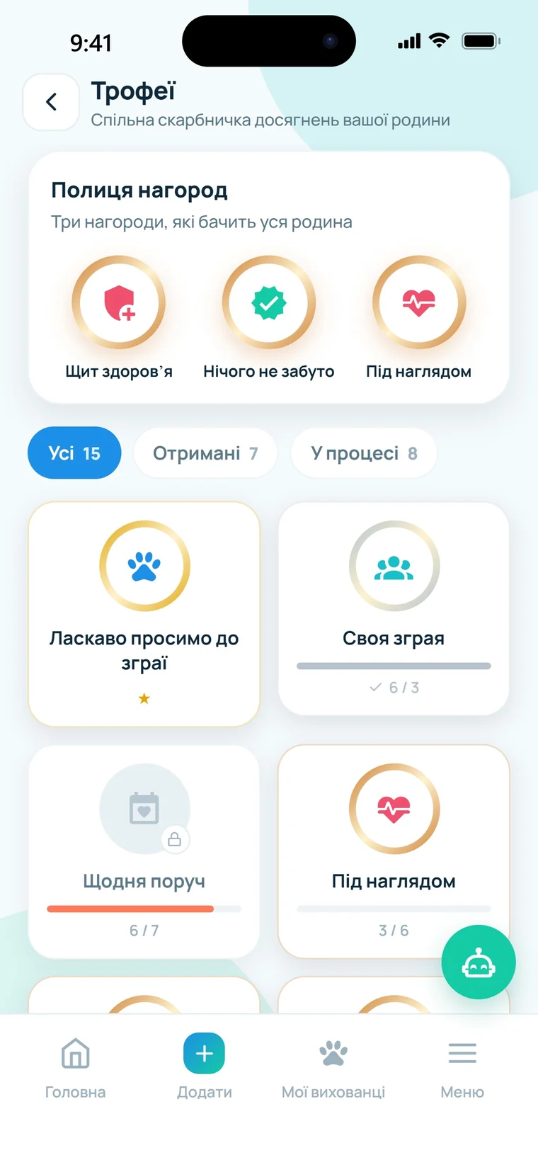 Трофеї за турботу